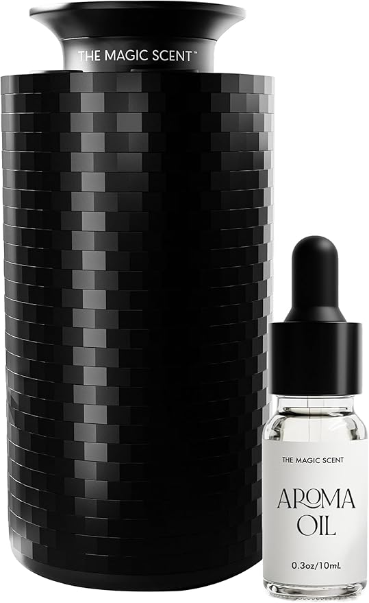 The Magic Scent Mini USB Car Diffuser - Waterless Scent Machine for Home & On-The-Go - Intensity Control & Timer - Waterless Oil Diffuser - Rechargeable Car Air Freshener Diffuser up to 400 sq. ft.
