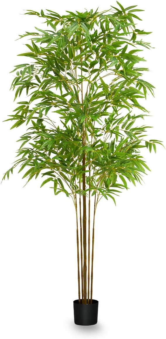 Maia Shop Artificial Bamboo Tree Minimal 7FT Tall, Fake Tree Realistic Leaves, Faux Silk Plant Made with The Best Materials, Artificial Tree for Home Decor Indoor, 83 inches