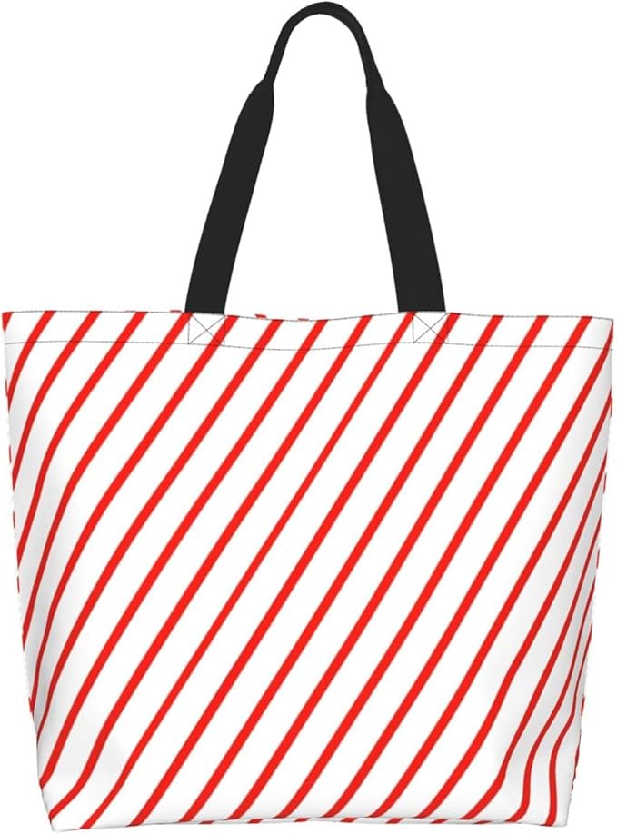 Tote Bag Shoulder Bags for Women Grocery Shopping Bag Reusable Bags Boho-Red Paisley 1