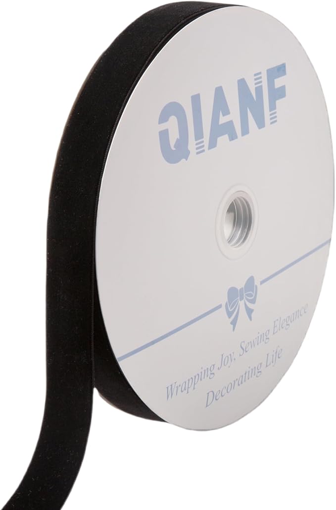 Vintage Black Velvet Ribbon, 1 Inch X 25Yd