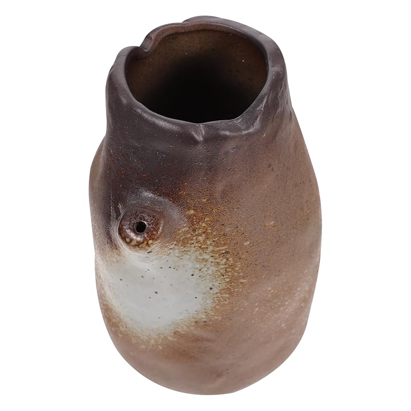 Ceramic Flower Arrangement Vase Smooth Rustic Stoneware Desktop Ornament Simple Stylish Home Decor Centerpieces Office Use