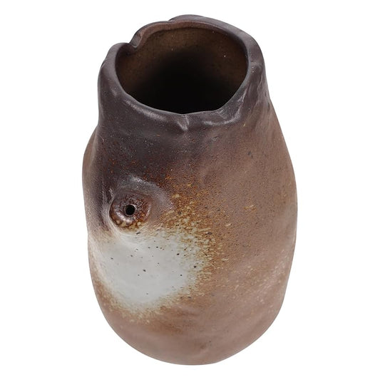 Ceramic Flower Arrangement Vase Smooth Rustic Stoneware Desktop Ornament Simple Stylish Home Decor Centerpieces Office Use