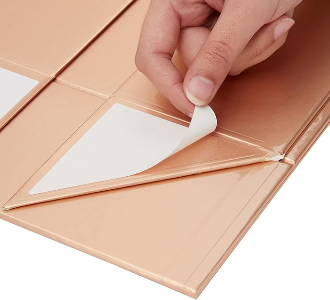 Stockroom Plus Bridesmaid Gift Boxes - Set of 6, 9.5 x 7 x 4 in, Rose Gold - Hidden Magnetic Closure & Lids for Bridesmaid Gifts, Wedding Favors & Jewelry Storage