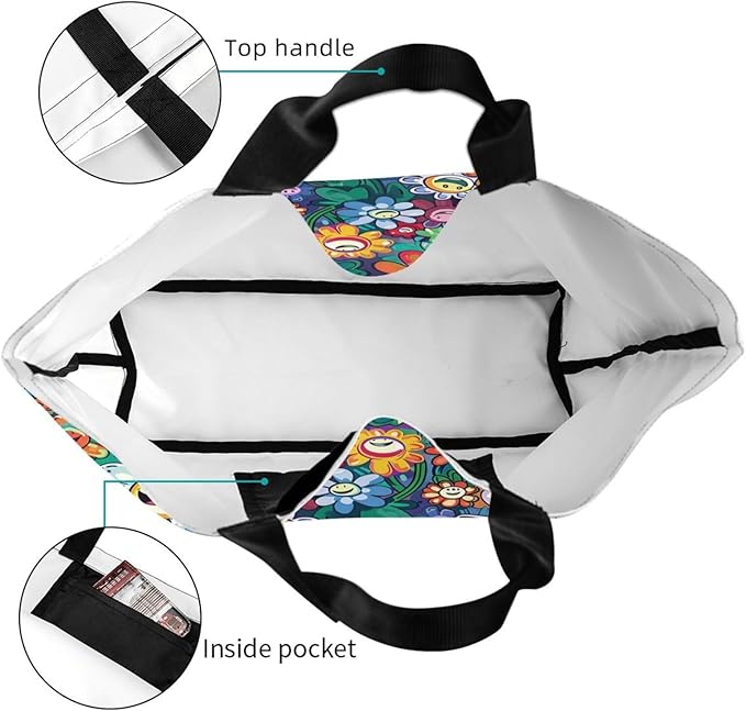 Tote Bag Shoulder Bags for Women Grocery Shopping Bag Reusable Bags Boho-Red Paisley 1