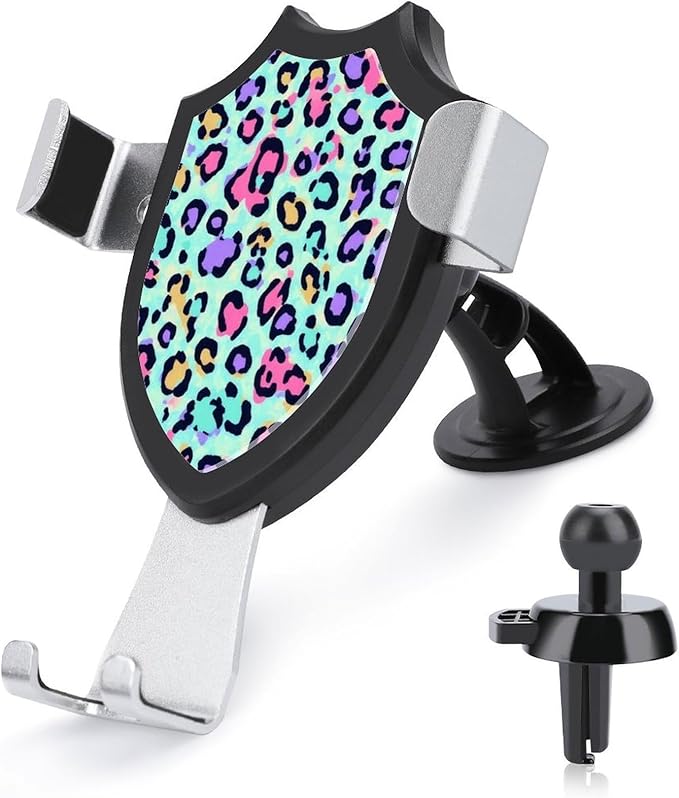 Portable Car Mount Cell Phone Holders for Your Car Accessories for Women Men Animal Skin Colorful Cheetah Leopard Print Floral