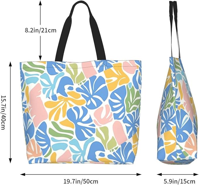 Tote Bag Shoulder Bags for Women Grocery Shopping Bag Reusable Bags Boho-Red Paisley 1