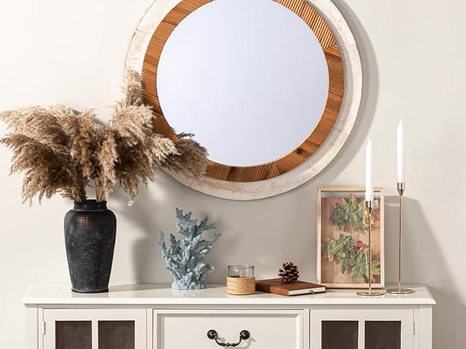 Large Ceramic Rustic Vase, 11 Inch Tall Flower Vase Rustic Farmhouse Decorative Vase Floral Pottery Vases for Home Decor Table Living Room Entryway Mantel Bookshelf Bedroom Bathroom Kitchen - Black