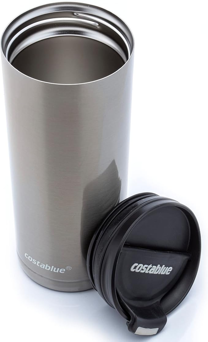 Travel Coffee Mug 16 Oz. Stainless Steel, Leak Proof Dishwasher Safe Lid, Double Wall Coffee Cup, Reusable Insulated Tumbler for Hot & Cold Beverages Eco friendly