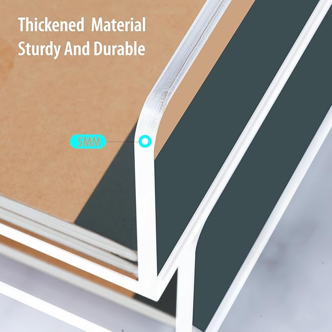 4 Pack Acrylic Paper Tray Organizer for Desk Clear File Organizer,Acrylic Desk Organizers and Accessories Sorter,Perfect for File Paper, Ipad, Letter, A4 Office File, Books, Notes.