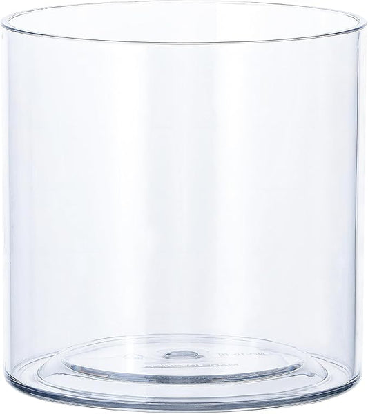 Clear Acrylic Vase for Centerpieces 3.9x3.9 Inch Cylinder Wide Mouth Vase for Flowers, Home Decorative, Office, Wedding Party