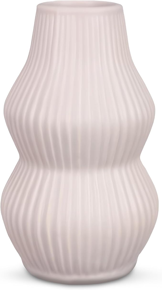 Young's Inc Stoneware Modern Organic Vase – Sculptural Textured Decorative Accent for Tables, Shelves & Gifting, Contemporary Home Décor, 7.2” Tall