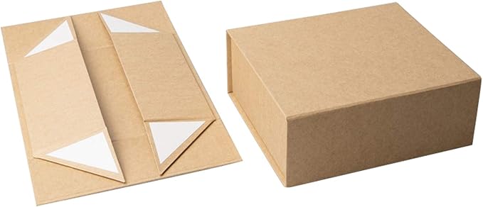 Rsgift Foldable Gift Box with Lid, 11x7.8x3.5 Inches, Magnetic Closure for Men - Wedding, Birthday, Graduation Packaging