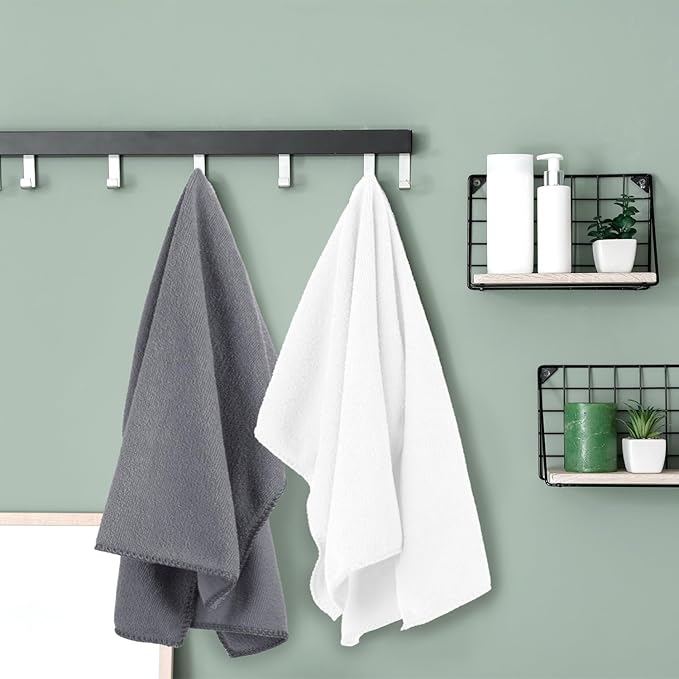 JML Microfiber Bath Towels, Large Bath Towel 2 Pack 30" x 60", Oversized, Soft, Super Absorbent and Fast Drying, Multipurpose for Sport, Fitness, Yoga, Chevron Green