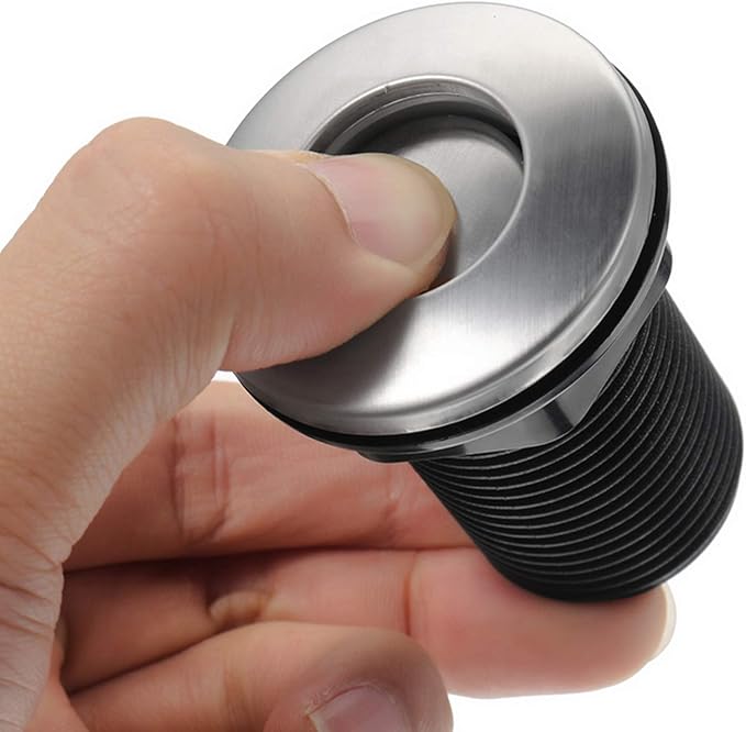 𝟐𝟎𝟐𝟓 𝙐𝗽𝒈𝒓𝒂𝒅𝒆𝒅 Sink Top Push Button with Air Hose Replacement, Air Switch Button for Garbage Disposal Air Actived Switch Sink Garbage Disposal Parts by Ketofa