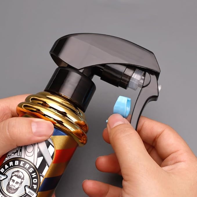 Barber Spray Bottle, Barber Stylist Fine Mist Sprayer, Refillable Container & Spray Bottle for Hairdressing, Cleaning, Plants 6.76 ounce(Golden)
