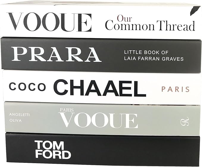 PTShadow 7 Pcs Decorative Books Aesthetic Chic Faux Book Set for Room Décor,Modern Home Decor Coffee Table Decor