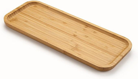 Bamboo Vanity Tray, Bathroom Counter Tray, Toilet Tank Tray, Bathroom Tray for Organizing and Home Decor, 14.2 x 6 x 0.8 inch