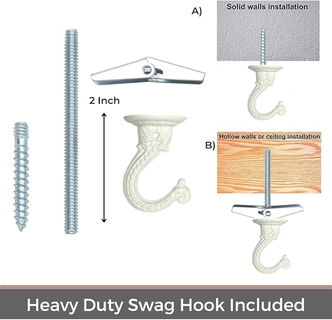 2 Pack 43 Inches Macrame Planter Hanger Large for 12 inch Pot (Extra Long & Big) + Swag Hook | Large Hanging Planter for Indoor Plants | No Pot/Plant Included (XL)