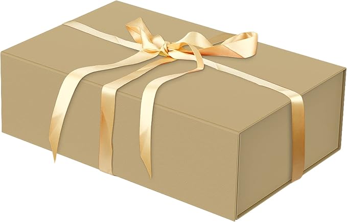 Luxury Large Gift Box 13.8"x9"x4.3" Storage Box Ribbon Magnetic Closure for Luxury Packaging Box for Mother's Day, Birthdays, Bridal Gifts,Weddings