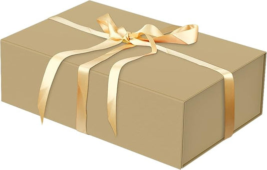 Luxury Large Gift Box 13.8"x9"x4.3" Storage Box Ribbon Magnetic Closure for Luxury Packaging Box for Mother's Day, Birthdays, Bridal Gifts,Weddings