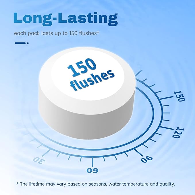 Vacplus Toilet Bowl Cleaner Tablets 100 PACK, Automatic Toilet Bowl Cleaners with Bleach for Deodorizing and Descaling, Bathroom Cleaner Against Tough Stains