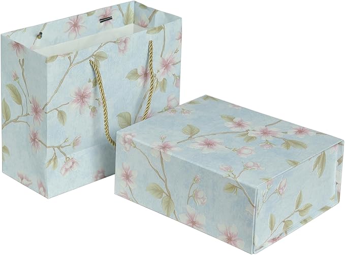 Luxury Gift Box with Magnetic Lid, Finished Size 9.8×7.9×4 In,Collapsible Rectangle Storage Box with Gift Bag for Wedding,Birthday, Valentine's Day,Christmas,Graduation Gift