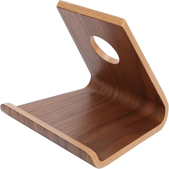 Wooden Cell Phone Stand, Cell Phone Holder Tablet Stand, Non Slip Stable Desktop Phone Stand for Tablet PCs, Artwork, Phone