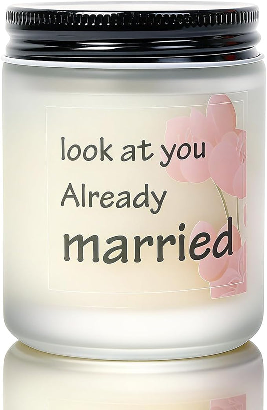 Lavender & Eucalyptus Scented Aromatherapy Candle - Natural Soy Wax, Long-Lasting, Ideal Newlywed Gift for Friend on Wedding/First Anniversary/Christmas