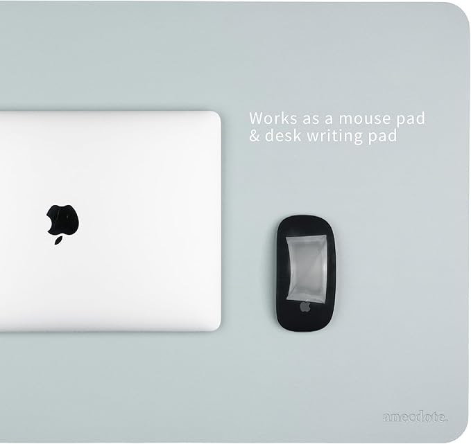 ANECDOTE Vegan Leather Desk Pad - 23.6"x17" Desk Mat for Your Office. This Quality Large Mouse Pad has Chic Elegance, Professional Look & Satisfying Touch - The Perfect Leather Mouse Pad for You!
