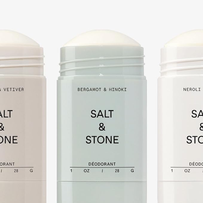 SALT & STONE Aluminum Free Deodorant | Extra Strength 48 Hour Protection for Women & Men | Made with Seaweed Extracts, Niacinamide & Prebiotics (Mini Deodorant Discovery Set)