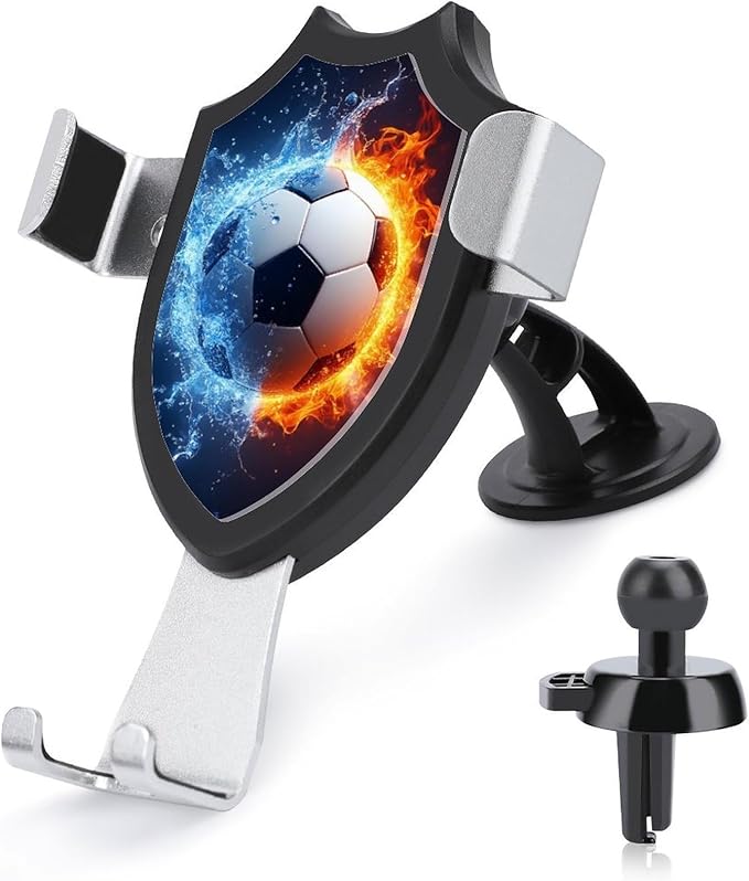 Phone Mount for Car Dashboard Air Vent Windshield Water and Fire Soccer Ball Fashion Phone Holders
