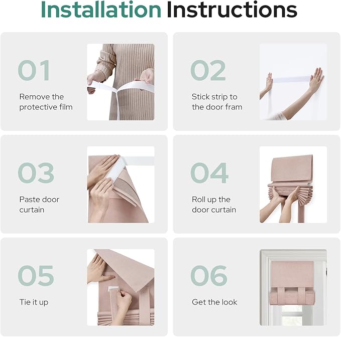 HOMEIDEAS 100% Linen Blackout Sidelight Curtains for Front Door, Side Door Window Curtains, Small Window,Thermal Insulated Covering, 1 Panel, W12 X L40 Inch, Blush Pink