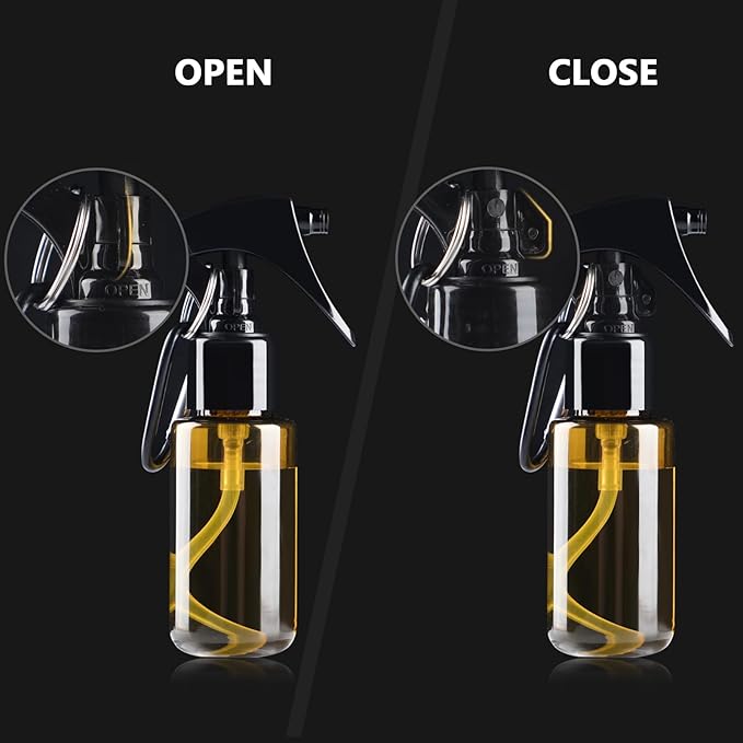 TANSHINE Small Spray Bottle 50ml, Travel Size Mini Fine Mist Water Spray Bottles, Portable Hand Sanitiser Alcohol Spray Bottle, Plastic Refillable Empty Face Mister Spray Bottles with Clip, 5pcs