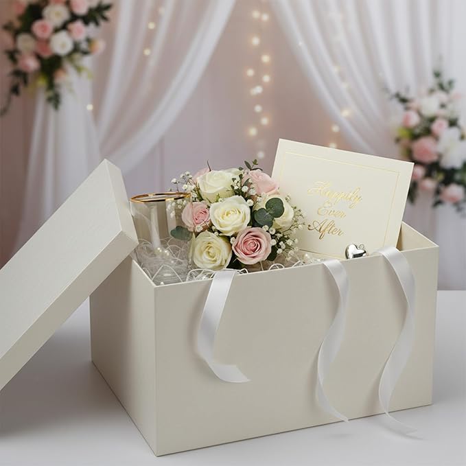 YINUOYOUJIA Extra Large Gift Box,17x11x11 inches White Gift Boxes with Lids for Presents,11-inch Deep Gift Box for Wrapping Gifts.Ideal for Birthday,Weddings,Anniversary,Christmas or Business.