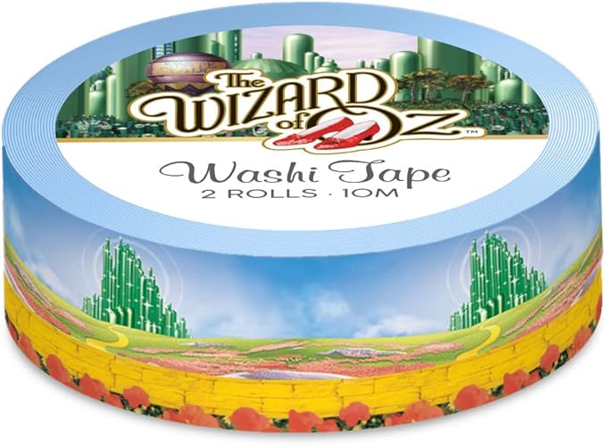 Paper House Productions The Wizard of Oz Set of 2 Foil Accent Washi Tape Rolls for Scrapbooking and Crafts - Emerald City