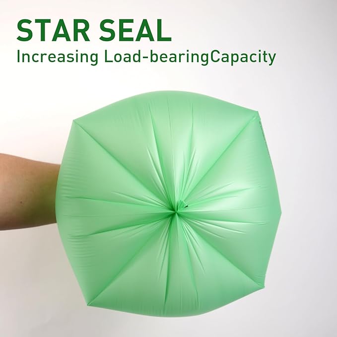 Compostable Trash Bags 23 gallon Large Garbage Bags,20 Count, Fits13-25 gallon trash can, Extra Strong and Durable,Compostable Lawn & Leaf Yard Waste bags,ASTM D6400,Bpi &OK compost HOME certified