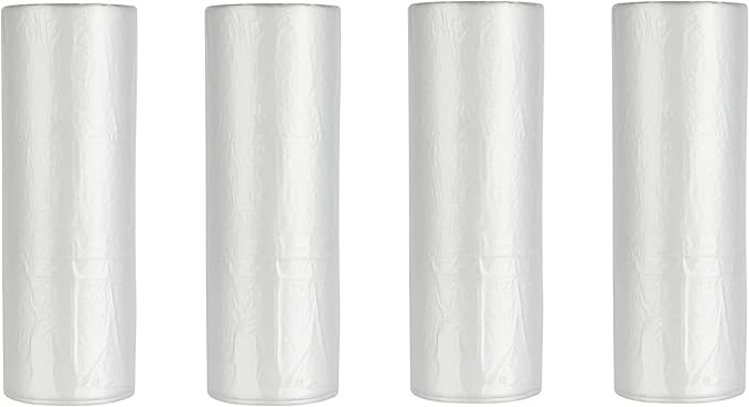 Mr Miracle Plastic Produce Bags for Food Storage - 12"x20" Clear Grocery Bag for Fruits, Vegetables, Bread - Easy Peel-Off Design, Continuous Roll, 1.75" Core, Pack of 1440 Bags [4 rolls]