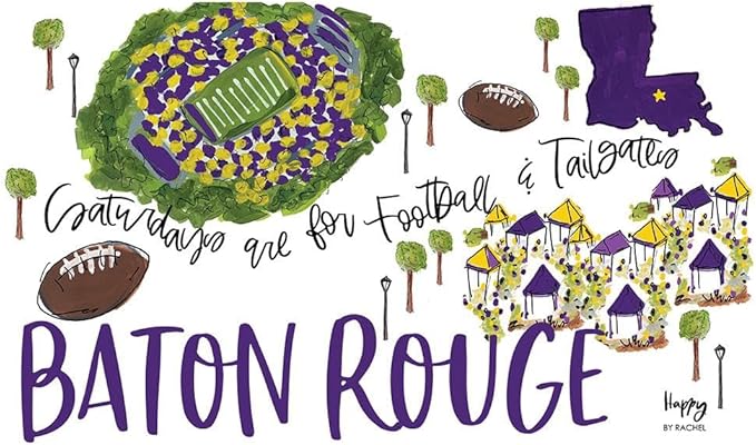 Swig Life 32oz Straw Tumbler, Travel Coffee Tumbler with Lid, Cup Holder Friendly Travel Coffee Mug, Stainless Steel, 32 oz Reusable Insulated Coffee Mug (Saturdays In Baton Rouge)