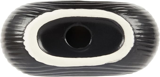 Restaurantware-Table Art Flower Vase, 1 Minimalist Vase - U-Shaped Style, for Fresh Or Artificial Flowers, Black Ceramic Vessel for Home Decor, in Kitchen, Home, Living Room, Office, and More