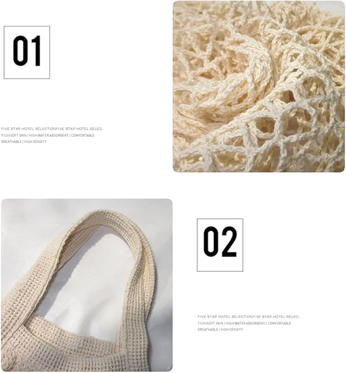 Portable Cotton Shopping Mesh Bag Ecology Reusable Short Handle Grocery Bags Short Handle Grocery Bags