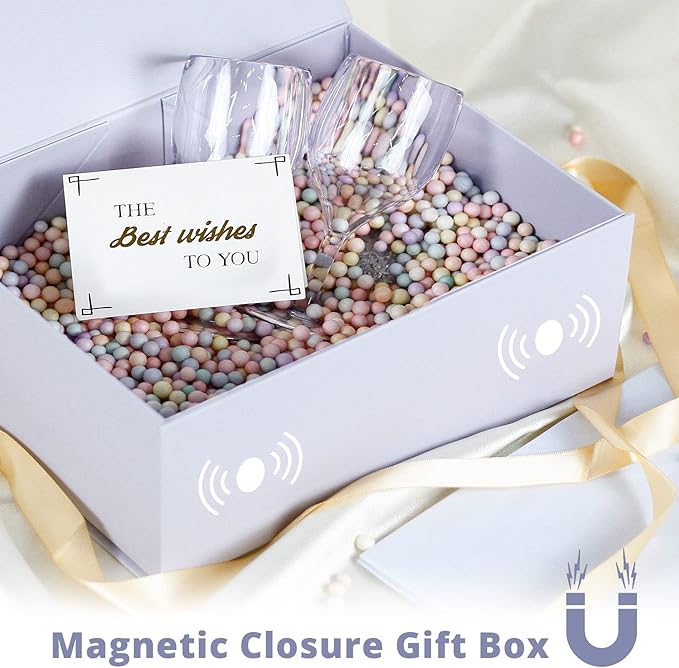 Luxury Large Gift Box 13.8"x9"x4.3" Storage Box Ribbon Magnetic Closure for Luxury Packaging Box for Mother's Day, Birthdays, Bridal Gifts,Weddings