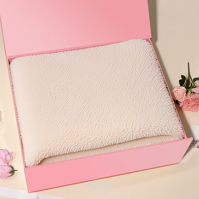 ROSEGLD 5 Extra Large Gift Boxes 20x16x7.2 Inches, Giant Pink Magnetic Gift Boxes with lids for Presents, Bridesmaid Proposal Boxes (Glossy Pink)