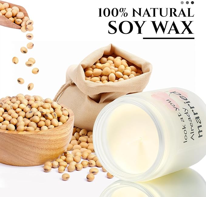 Lavender & Eucalyptus Scented Aromatherapy Candle - Natural Soy Wax, Long-Lasting, Ideal Newlywed Gift for Friend on Wedding/First Anniversary/Christmas