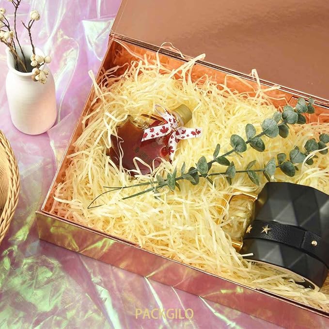 1Pcs 13x9x4 Inches Rose Gold Gift Boxes with Lids for Presents Magnetic gift box large Gift Box for Bridesmaid Proposal，Groomsman (Glossy Rose Gold)