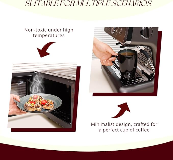 Sonoma 16 Piece Stoneware Dinner Set, Outside Black + inside Handpainted Color Blue