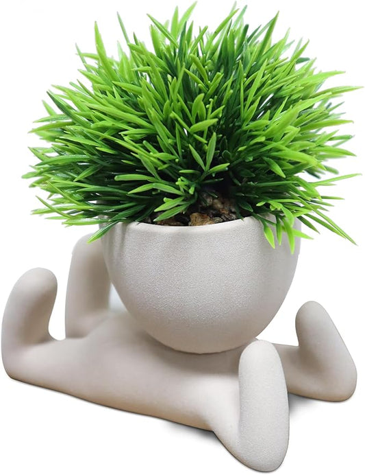 Zerzsy Mini Succulent Plant Fake Plants Succulents Plants Artificial for Home Bathroom Living Room Office Decor Cute Desktop Decoration- Set of 1