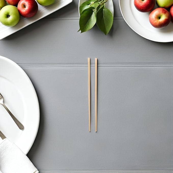 LOGOFUN 200pcs Disposable Bamboo Chopsticks 24cm Extra Thick Splinter-free for Takeout Restaurant Catering Office Lunch Picnic