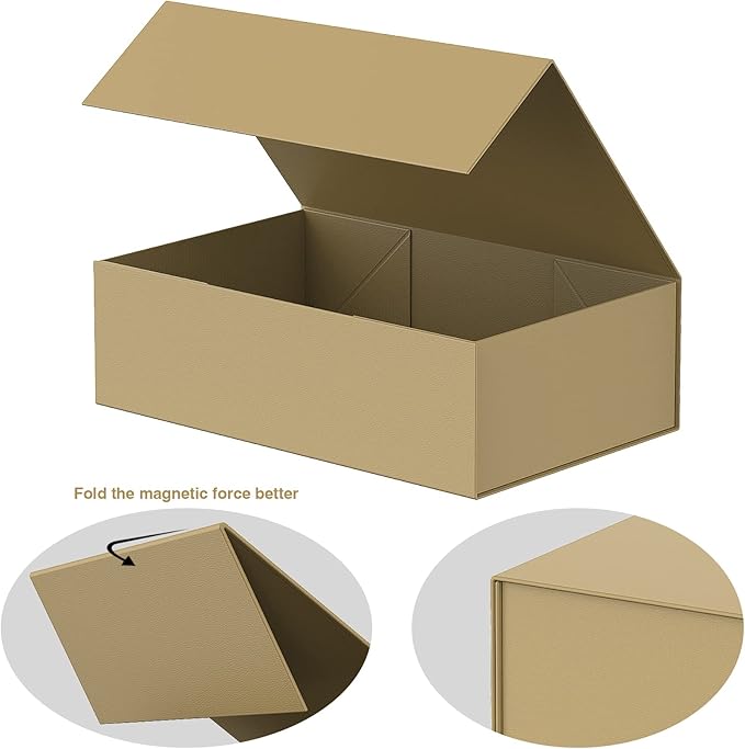 Luxury Large Gift Box 13.8"x9"x4.3" Storage Box Ribbon Magnetic Closure for Luxury Packaging Box for Mother's Day, Birthdays, Bridal Gifts,Weddings