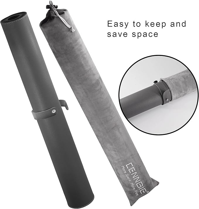 CENNBIE Leather Desk Mat, 59" x 27.5" Extra Large Desk Pad Blotter Protector, Extended Non-Slip Mouse Pad, Waterproof PU Leather Desk Mat on top of desks Large for Office and Home (Grey)