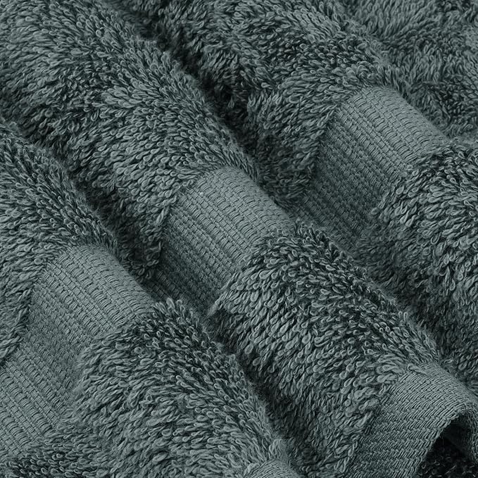 Chakir Turkish Linens 100% Cotton Premium Turkish Towels for Bathroom | 30'' x 60'' Large Bath Towels (4 Piece, Dark Gray)